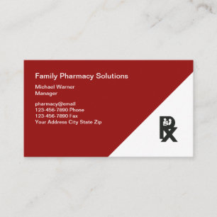 Carte De Visite Pharmacie ou pharmaceutique moderne