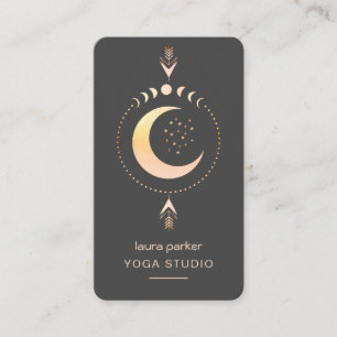 Carte De Visite Phases de lune Crescent Mystique Holistique Tarot 
