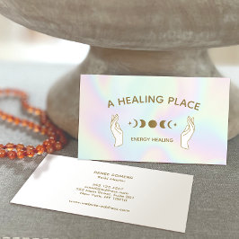 Carte De Visite Phases Holographiques Hands Hands Moon