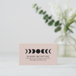 Carte De Visite Phases modernes de la Lune de Mauve Élégantes