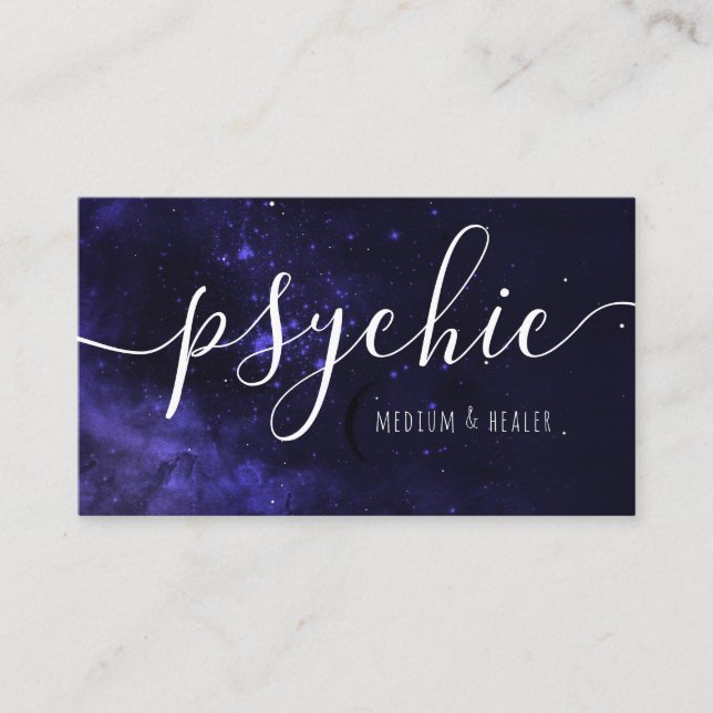 Carte De Visite Phénomène de lune Ciel céleste Psychique Moyenne S (Devant)