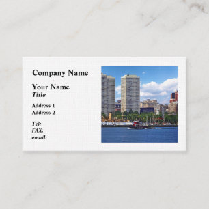 Carte De Visite Philadelphie - Remorqueur par la skyline de Philad