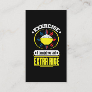 Carte De Visite Philippines - Extra Rice Foodie Pun
