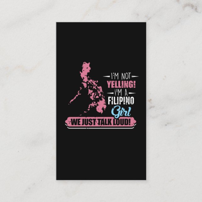 Carte De Visite Philippines : Un Humour philippin en train de crie (Devant)