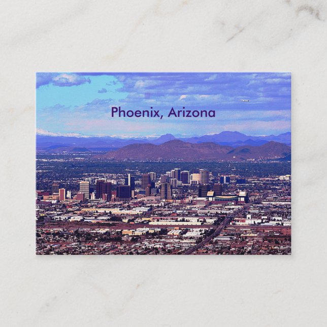 Carte De Visite Phoenix Arizona Skyline en journée (Devant)