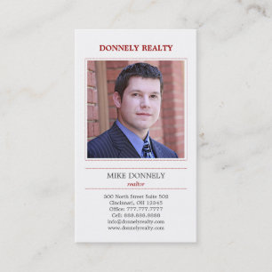 Carte de visite photo à la frontière pointillée - 