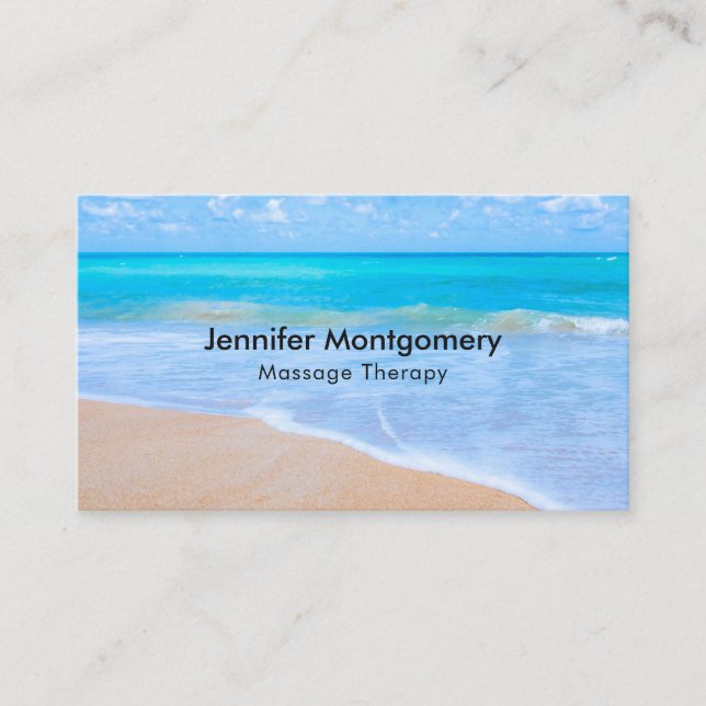 Carte De Visite Photo Amazing Beach Tropical Scene (Devant)