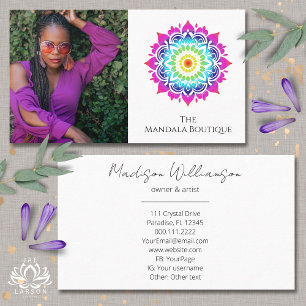 Carte De Visite Photo Boho métaphysique holistique Mandala Esoteri