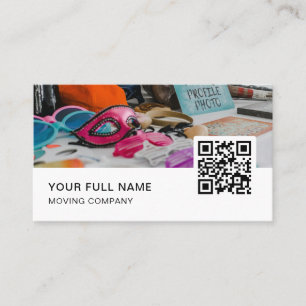 Carte De Visite Photo Booth QR Code Logo Médias sociaux