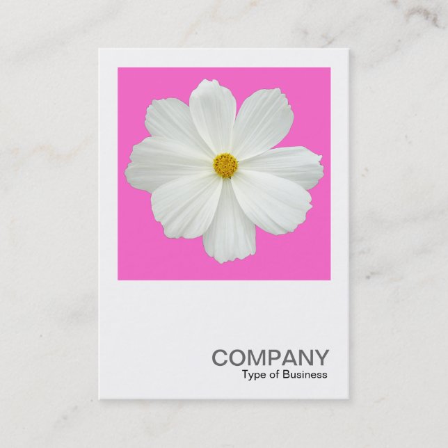 Carte De Visite Photo carré 0163 - Fleur Cosmos rose (Devant)