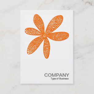 Carte De Visite Photo carré 0210 - Jolie Fleur - Orange