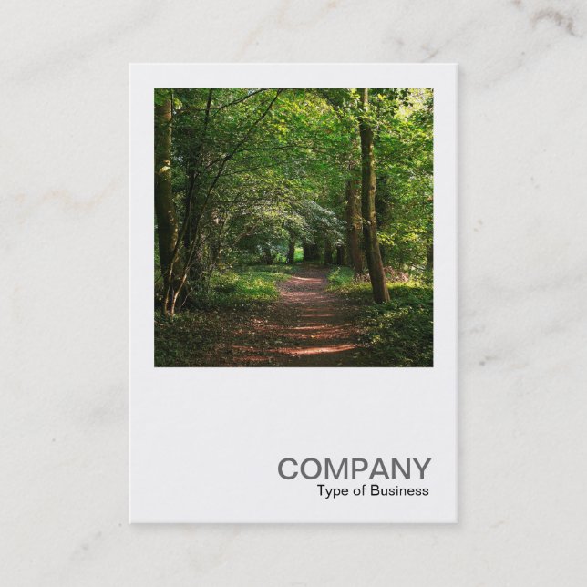 Carte De Visite Photo carré 023 - Chemin dans les bois (Devant)