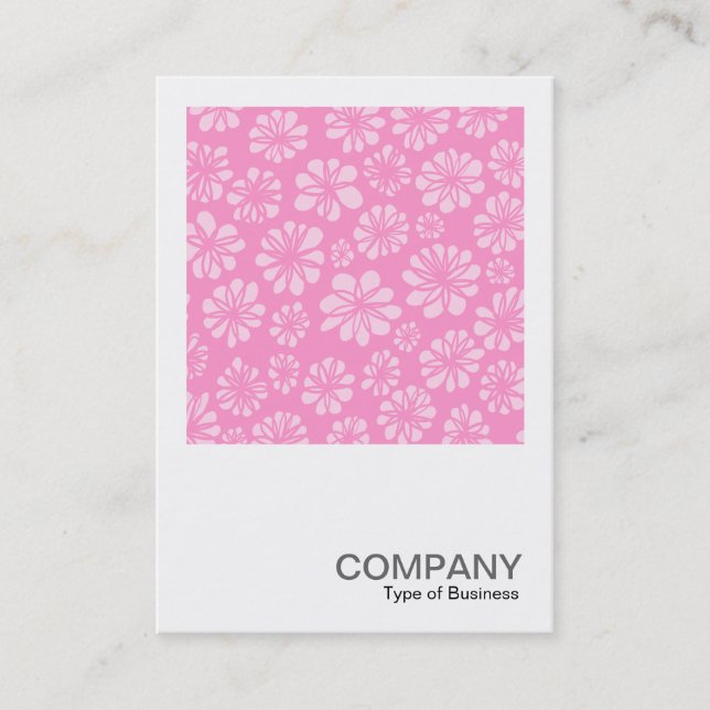 Carte De Visite Photo carré 0262 - Fleurs roses (Devant)
