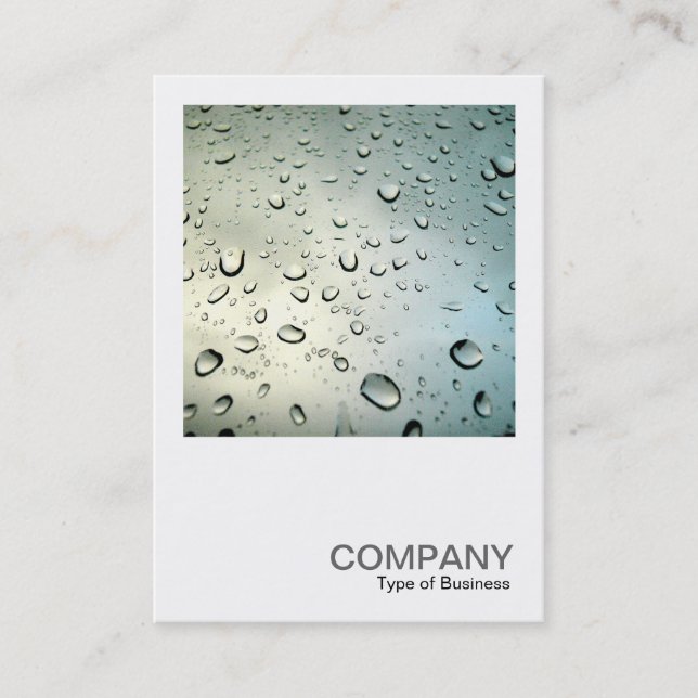 Carte De Visite Photo carré 026 - Pluie sur ma fenêtre (Devant)