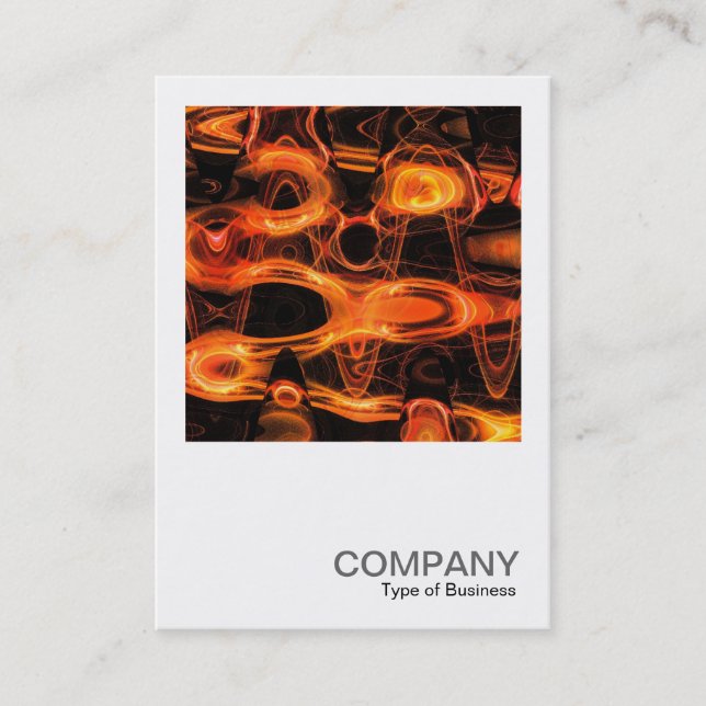 Carte De Visite Photo carré 0281 - Vagues de flammes fractales (Devant)