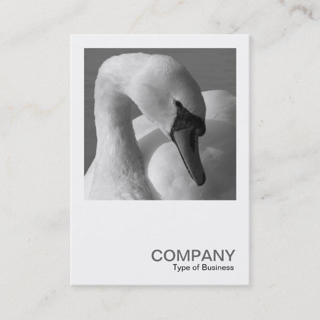 Carte De Visite Photo carré 0350 - Swan B&W (Devant)
