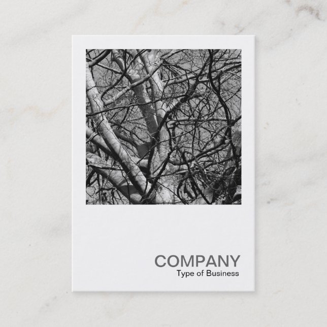 Carte De Visite Photo carré 0387 - Branches (B&W) (Devant)