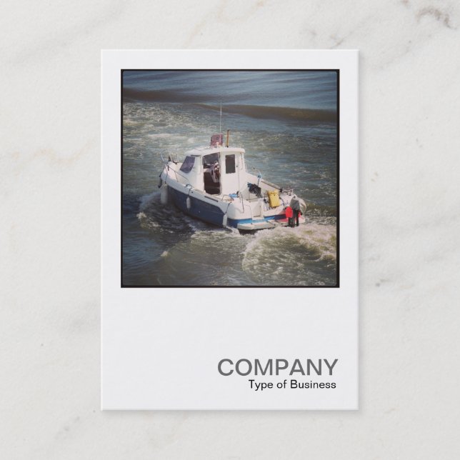 Carte De Visite Photo carré 0445 - Bateau à moteur (Devant)