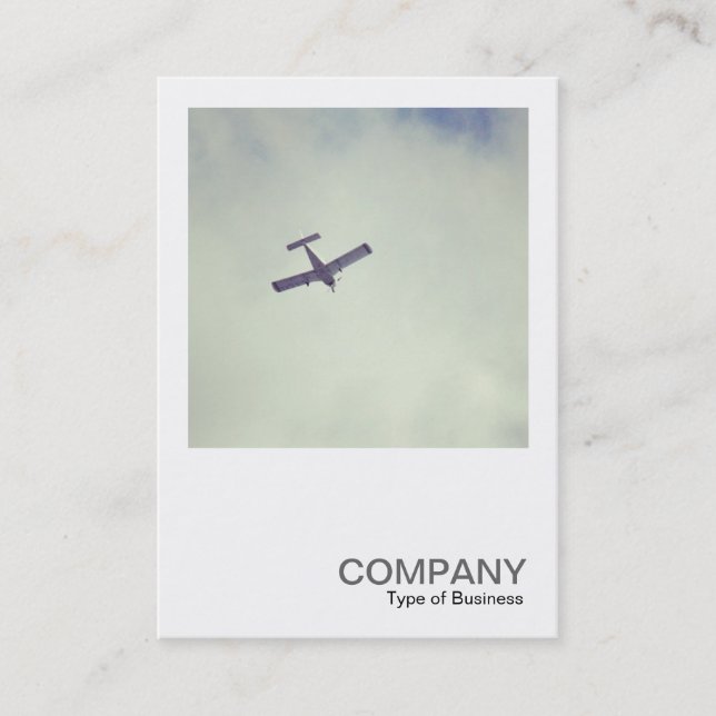 Carte De Visite Photo carré 0449 - Avion de passage 02 (Devant)