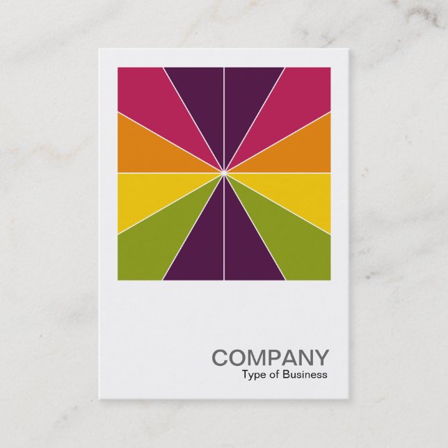 Carte De Visite Photo carré 0574 - Segments couleur 02 (Devant)