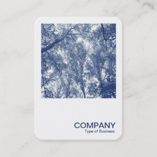 Carte De Visite Photo carré 0594 - Automne Bleu - Cyanotype