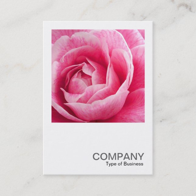Carte De Visite Photo carré 082 - Camelie rose (Devant)
