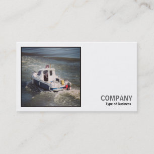 Carte De Visite Photo Carré (v2) - Bateau à moteur