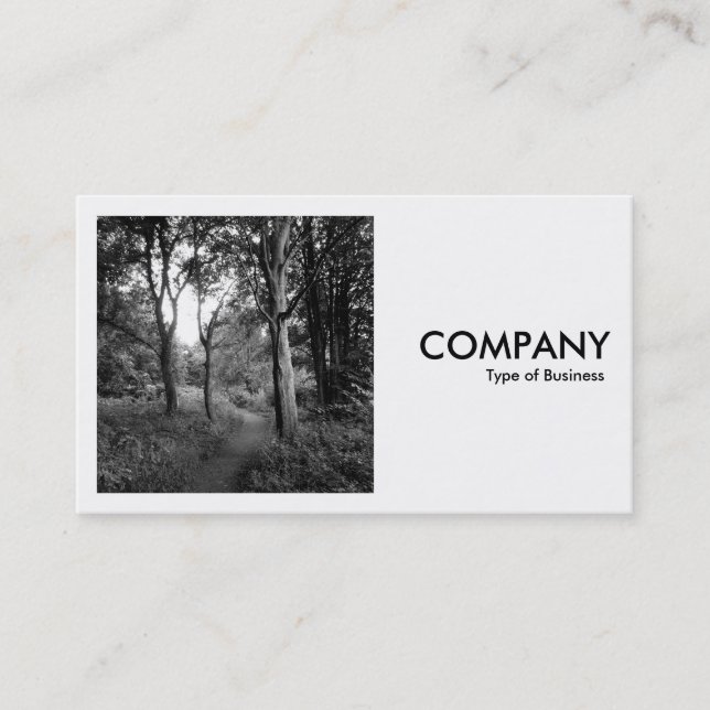 Carte De Visite Photo carré (v2) - Chemin dans les bois (Devant)