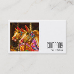 Carte De Visite Photo carré (v2) - Chevaux joyeux