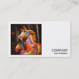 Carte De Visite Photo carré (v2) - Chevaux joyeux