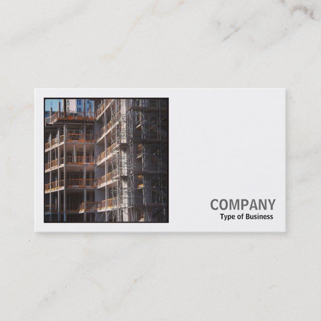 Carte De Visite Photo carré (v2) - Construction (Devant)