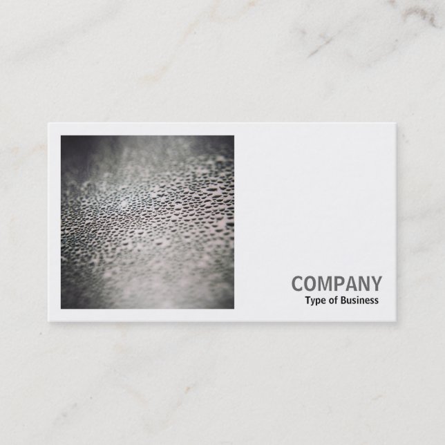 Carte De Visite Photo carré (v2) - Droplets d'eau sur verre 02 (Devant)