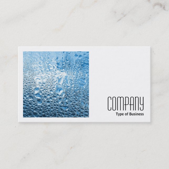 Carte De Visite Photo carré (v2) - Eau bleue (Devant)