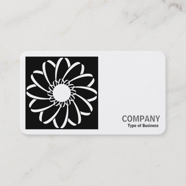 Carte De Visite Photo carré (v2) - Fleur géométrique (Devant)