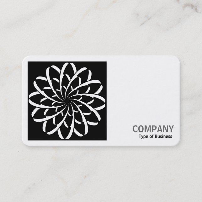 Carte De Visite Photo carré (v2) - Fleur géométrique 02 (Devant)