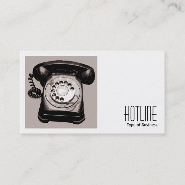 Carte De Visite Photo carré (v2) - Hotline (tonique chaude) (Devant)