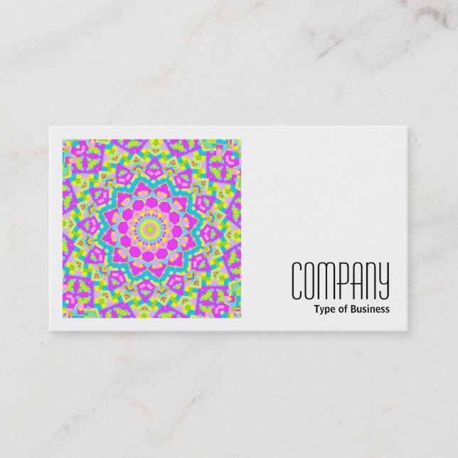 Carte De Visite Photo carré (v2) - Kaleidoscope coloré 09 (Devant)