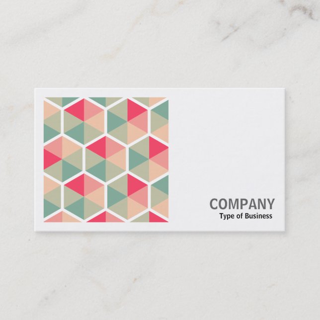 Carte De Visite Photo carré (v2) - Motif Hexagon 04 (Devant)