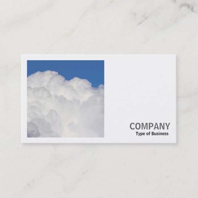 Carte De Visite Photo carré (v2) - Nuages de Cumulus (Devant)