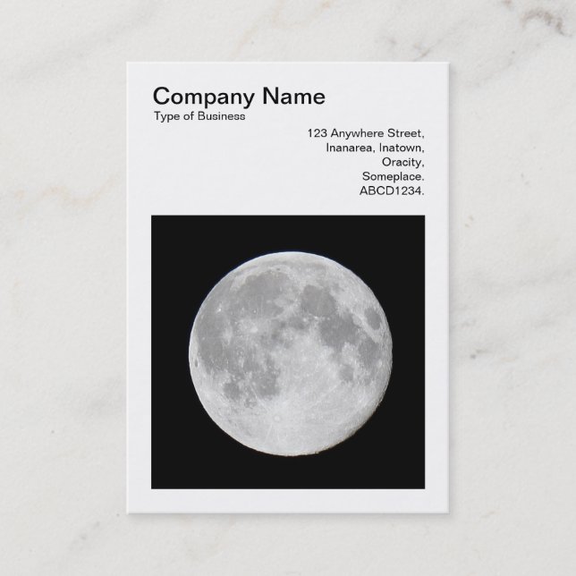 Carte De Visite Photo carré (v3) - Super Moon (Devant)