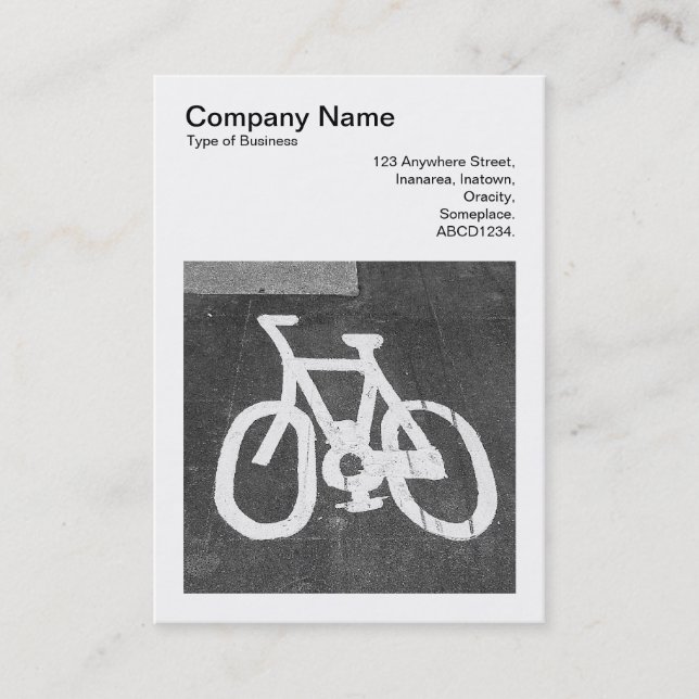 Carte De Visite Photo carré (v3) - Vélo de route (Devant)