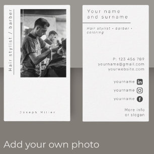 Carte De Visite Photo coiffeur studio coiffeur Business Car