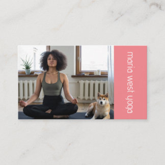 Carte De Visite Photo Collage Modern Coach yoga entraîneur fitness
