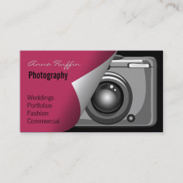 Carte De Visite photo couleur rose, appareil photo