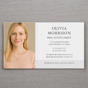 Carte De Visite Photo d'agent immobilier professionnel