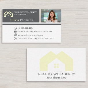 Carte De Visite Photo d'agent immobilier professionnel
