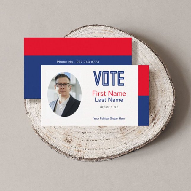 Carte de visite photo de campagne politique modifi (Créateur téléchargé)