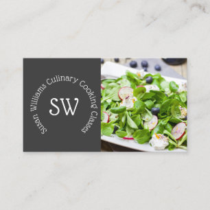 Carte De Visite Photo de chef moderne  salade fraîche saine et go