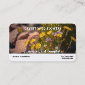 Carte De Visite Photo de Fleurs sauvages du désert