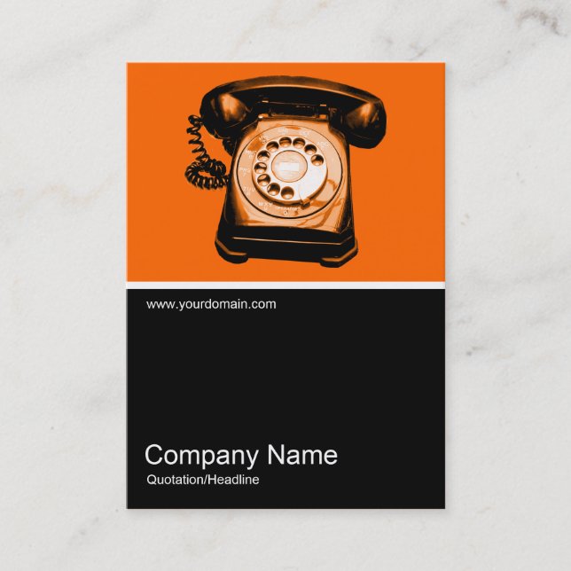 Carte De Visite Photo de Half&Half - ligne directe - FF6600 orange (Devant)